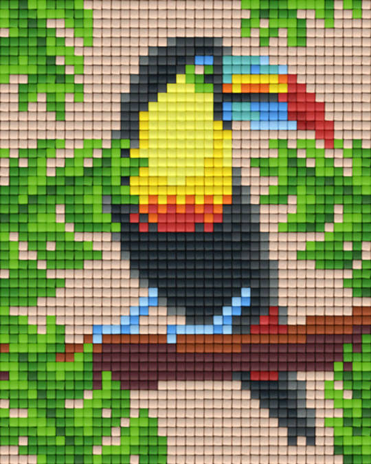 Rainbow Toucan One [1] Baseplate PixelHobby Mini-mosaic Art Kits